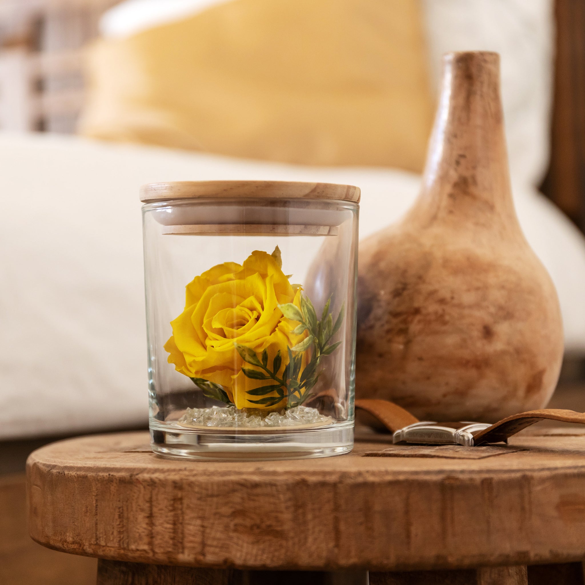 The Evermore Preserved Yellow Rose Keepsake Gift Jar - The Evermore Rose