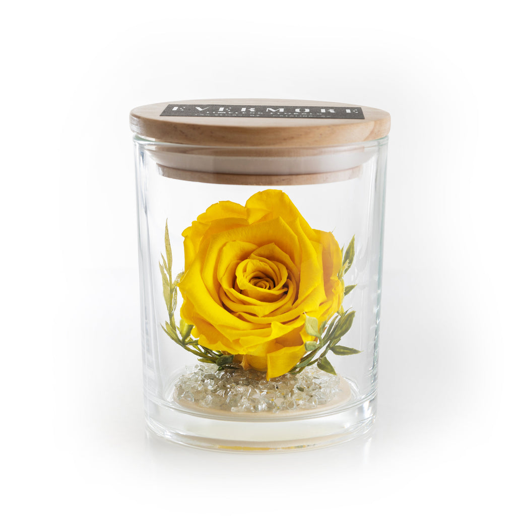 The Evermore Preserved Yellow Rose Keepsake Gift Jar - The Evermore Rose