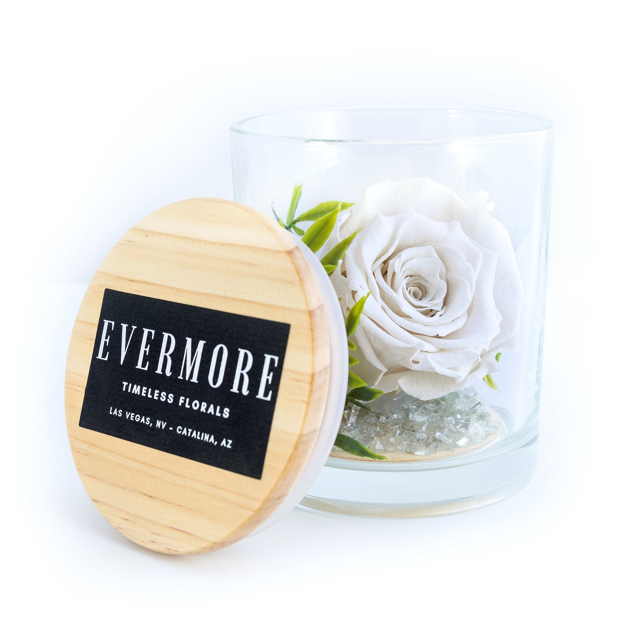 The Evermore Preserved White Rose Keepsake Gift Jar - The Evermore Rose